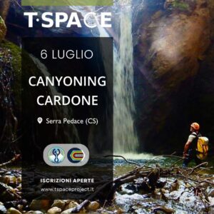 canyoning cardone - locandina dell'attività del 6 luglio 2024